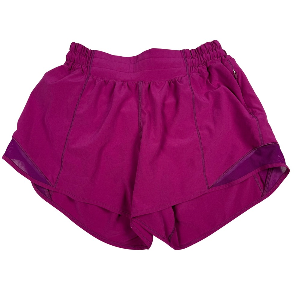 Lululemon Hotty Hot High Rise Lined Shorts Magenta Pink Size 4 Running Athletic
